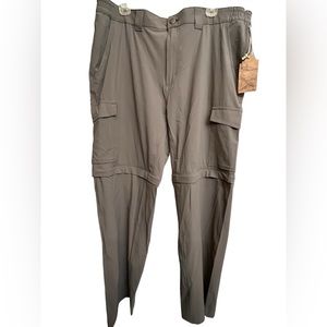 NWT Men’s Telluride Clothing pants or zip off leg to shorts size 40X32 Grey